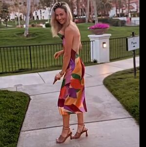 ZARA LINGERIE STYLE PRINT DRESS